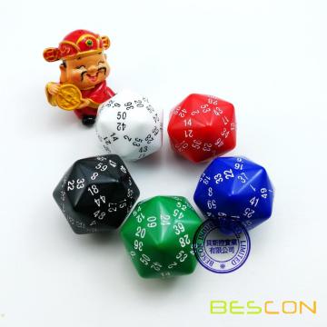 Bescon New Style Multi-Seiten-Würfel Polyhedral Würfel 60-seitige Gaming Würfel, D60 Würfel, D60 Würfel, 60 Seiten sterben, 60 seitige Würfel blau