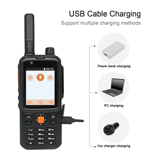 Ecome Realptt หน้าจอสัมผัสวิดีโอ Zello PTT Android 4G LTE WALKIE TALKIE POC RADIO ET-A87