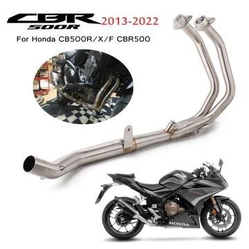 Link de escape de acero inoxidable tubería media para Honda CB500R/X/F Modificaciones