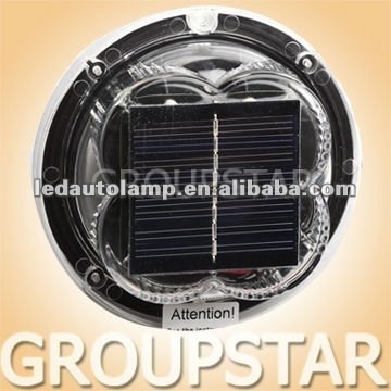 Round LED Dock Light with Solar Panel