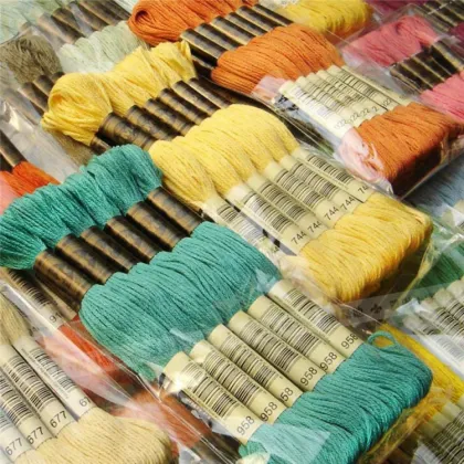 Wholesale Polyester Cross Stitch Embroidery Thread - 100 Color Options