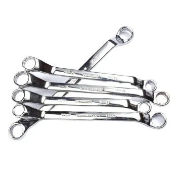 Chrome Plated Double Offset Ring Spanner Wrench Set: Double End Ring Wrench