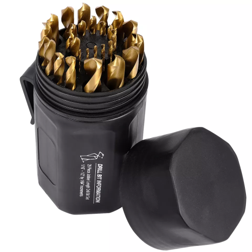 Toppprodukter Drillbit Set 29st 1/16 &quot;-1/2&quot; Titan Twist Drill Bits för metall och trä