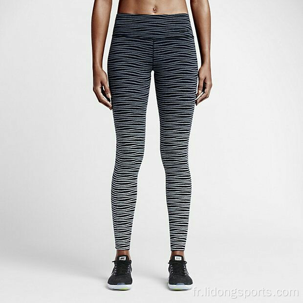 Femmes Polyester Couleur de spandex confortable Pantalon de yoga unique