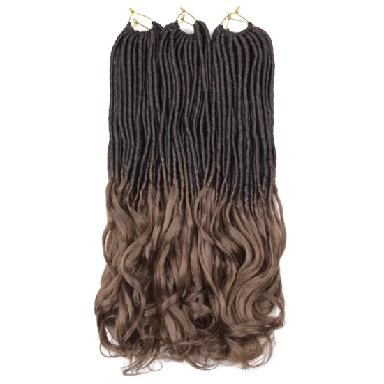 22 Inch Straight Goddess Locs with Curly Ends for Black Women Synthetic Crochet Hair Braiding Goddess Faux Locs Crochet Hair