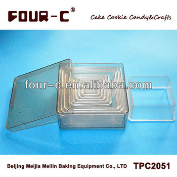 Square shape cookie cutter set,PC cookie tools kit