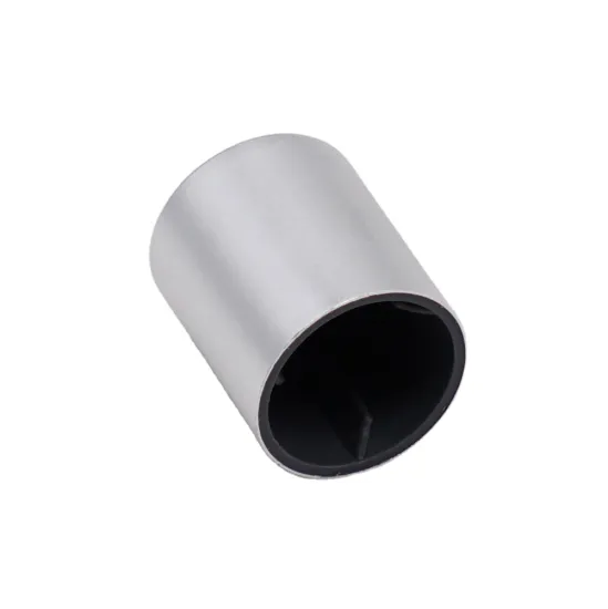 Cylinder Silver Perfume Aluminum Cap With Plastic Inner