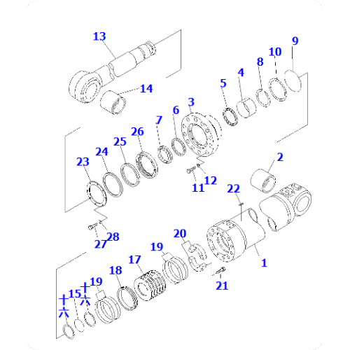 Loader WA900-3 lifting cylinder repair kit 707-99-85920