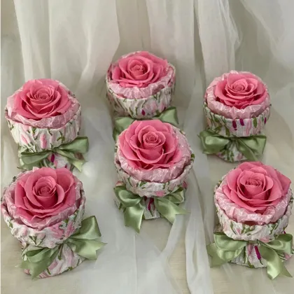 2024 Custom Handmade Dried Preserved Rose Bouquets - Forever Flower Eternal Rose Gift