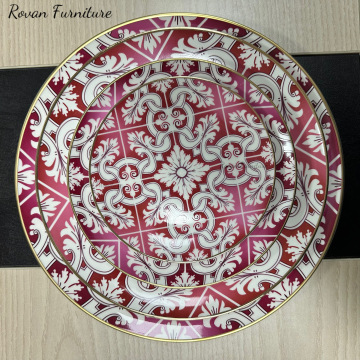 Luxury Modern Ceramic Charger Plates - High-Quality Wedding Set of 4