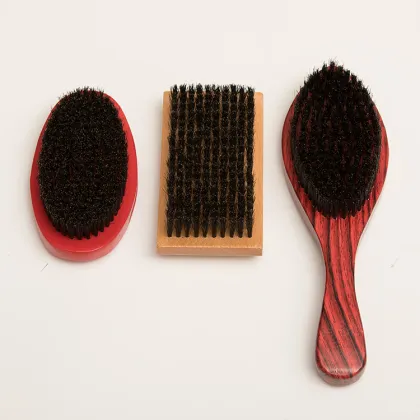 Wholesale High Quality Wooden Beard Brush with Natural Boar Bristle for Men - Private Label Mustache Brush