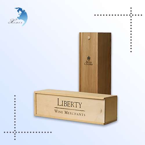 custom logo wine wooden box/wooden wine box