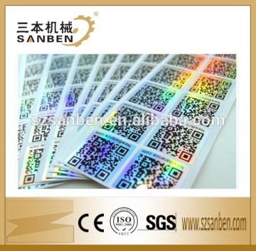 Sanben Label Printer 2015 New Design Custom Holographic Laser Sticker Laser Label Reflective Sticker for Promotion