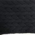 Mesin Knitting Black Jacquard Loop Scarf