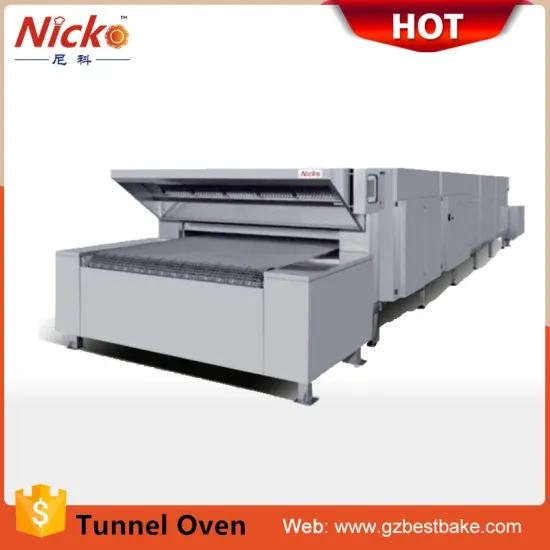 11kw 20kw Bakery 24 Meters Double Trays Industrial Gas-Fired Crawler Electric Tunnel Oven