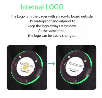 Wireless Coaster Guest Buzzer System for Cafe - Touching Keyboard 15 Vibrating Pagers Restaurant Paging Service