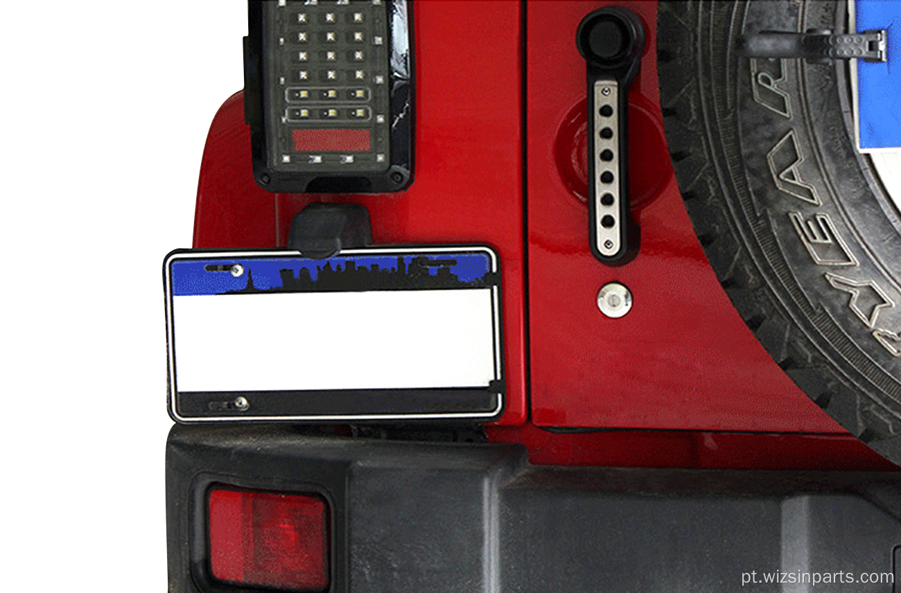 Placa de licença com luz para 2007-2018 Jeep Wrangler JK