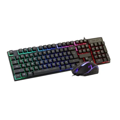 Gamer Keyboard and Mouse Combo: 104-Key Mechanical Keyboard and USB Wired Mouse Set