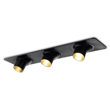 Moderner heißer Verkauf 3*6W Aluminium Schwarz LED -Schrankleuchte
