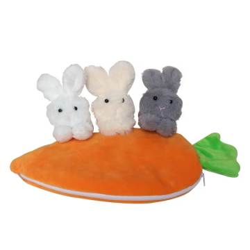 Factory Direct Festive DIY Cute Carrot Rabbit Dolls: Ideal Office and Home Decor Plush Mini Bunny Toys