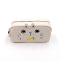 PU Pencil Bag Cute rabbit make up canvas pencil bag Supplier