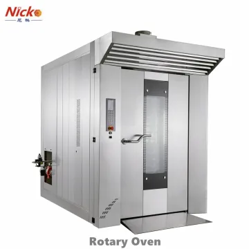 Guangzhou Nicko Industrial Bakery Equipment 2-Trolley 64-Tray Gas Rotary Oven/Rotary Convection Oven