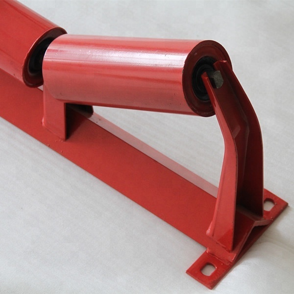 Heavy Duty Conveyor Idler 108mm Dia Steel Tube Troughing Roller