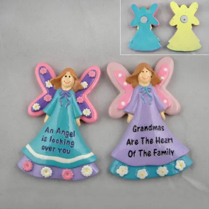 Customized package two sets beautiful angel resin angel statue
