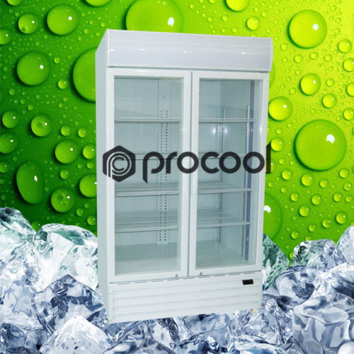 promotional 1400L double door hotel refrigerator commercial cooler for beverage