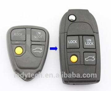 REMOTE KEY FOB CASE SHELL & FLIP BLADE For VOLVO S80 S60 V70 XC70 XC90 New