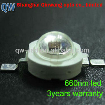 1w 660nm red led ,3years warranty