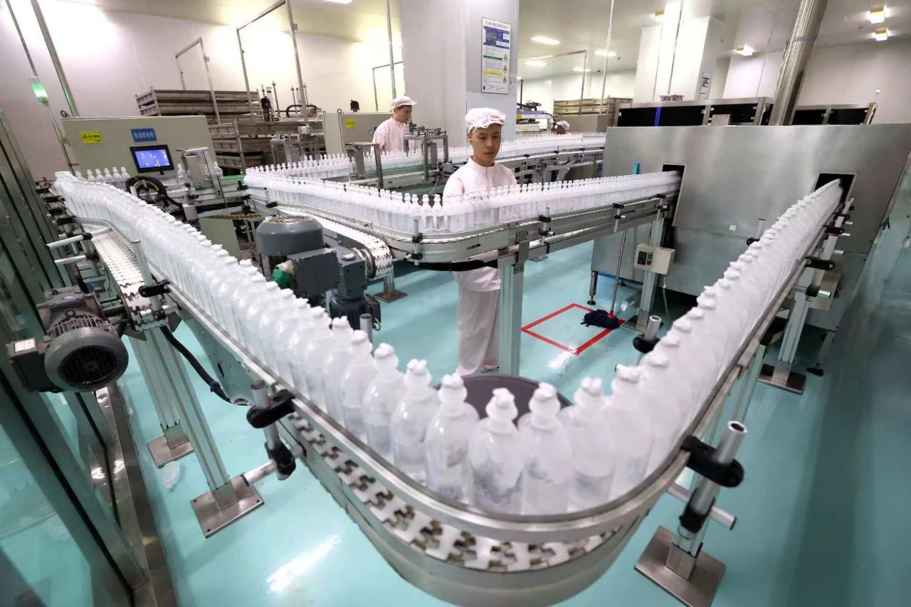 packing of infusion plastic bottle
