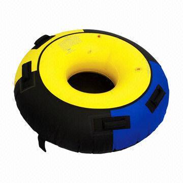 Inflatable snow tube with nylon cover