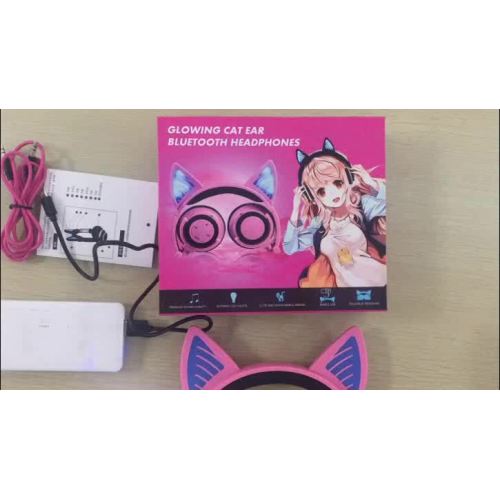 Headphone telinga kucing nirkabel bergaya yang dipatenkan