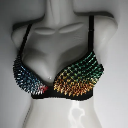 Custom Handmade DIY Rivets Bra for Belly Dance