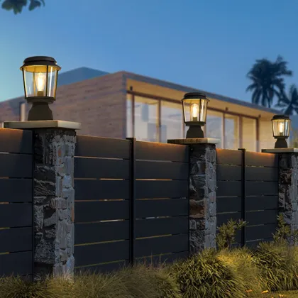 Energy Saving Retro Villa Courtyard Lighting: Garden Lamp Gate Decoration Outdoor Pillar Lights