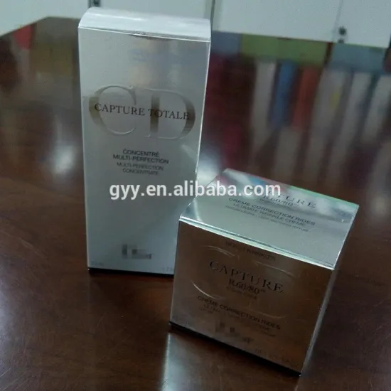 Popular Silver Paper Card Paper Box, Cosmetic Packaging Box, Perfume Paper Box