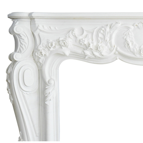 Modern White Marble Fireplace Surrounds Custom Design