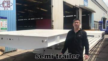China liangshan manufacturer 3 axles 60T lowbed Lowboy low loader drop deck truck trailer