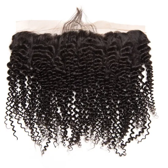 Hot sale factory kinky curly deep curly ear to ear closure frontal lace closure virgin human hair lace front