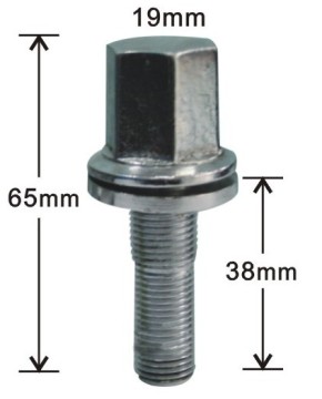 19mm hex with washer lug bolts