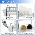 2 tier chrome plated dish drainer