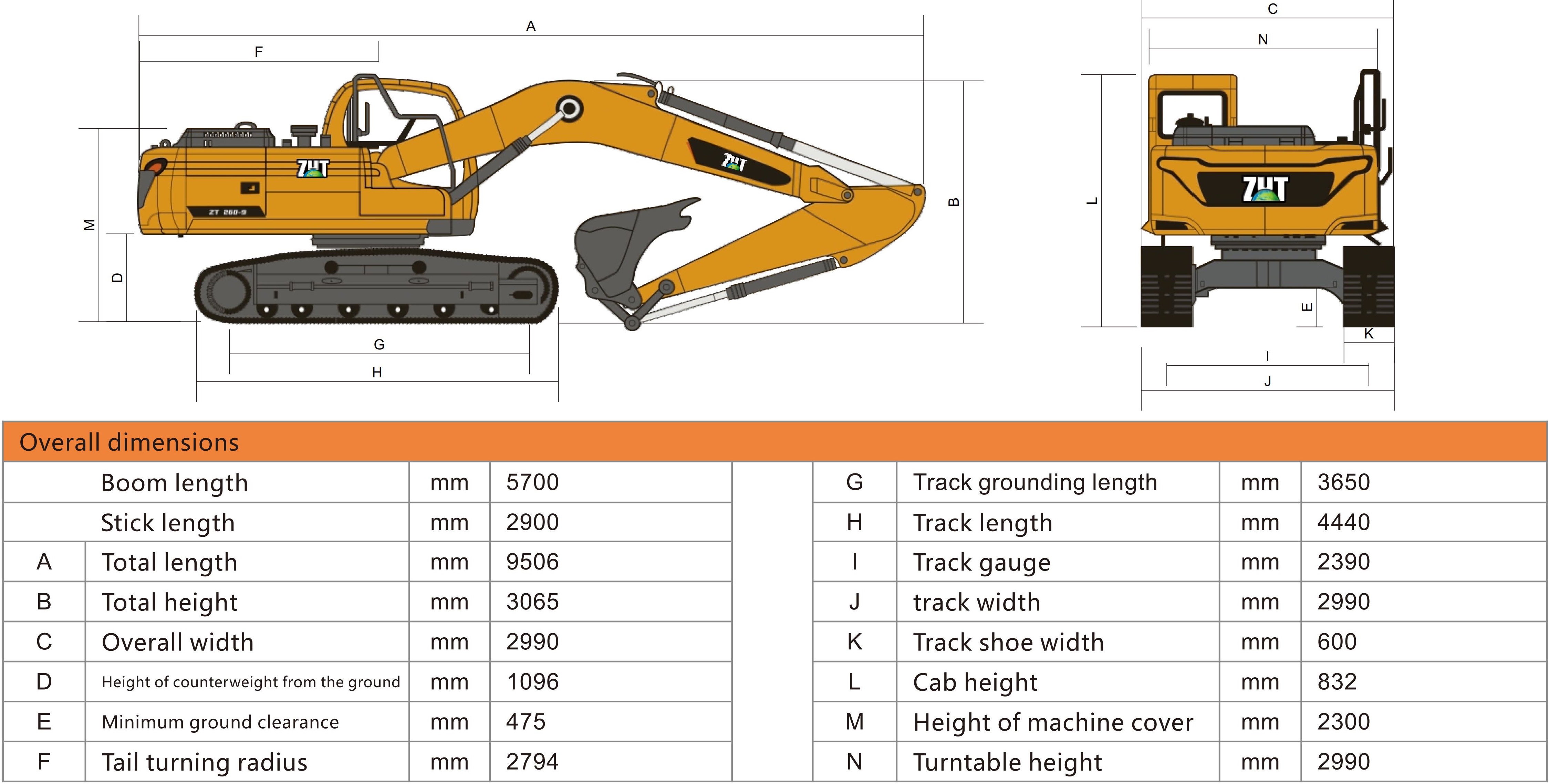 ZUT 25 Ton Heavy Crawler Excavator for sale (