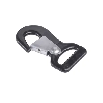 38mm Heavy Duty Black PVC Plastic Snap Hook
