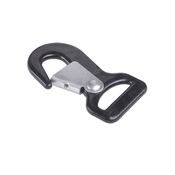 38mm Heavy Duty Black PVC Plastic Snap Hook