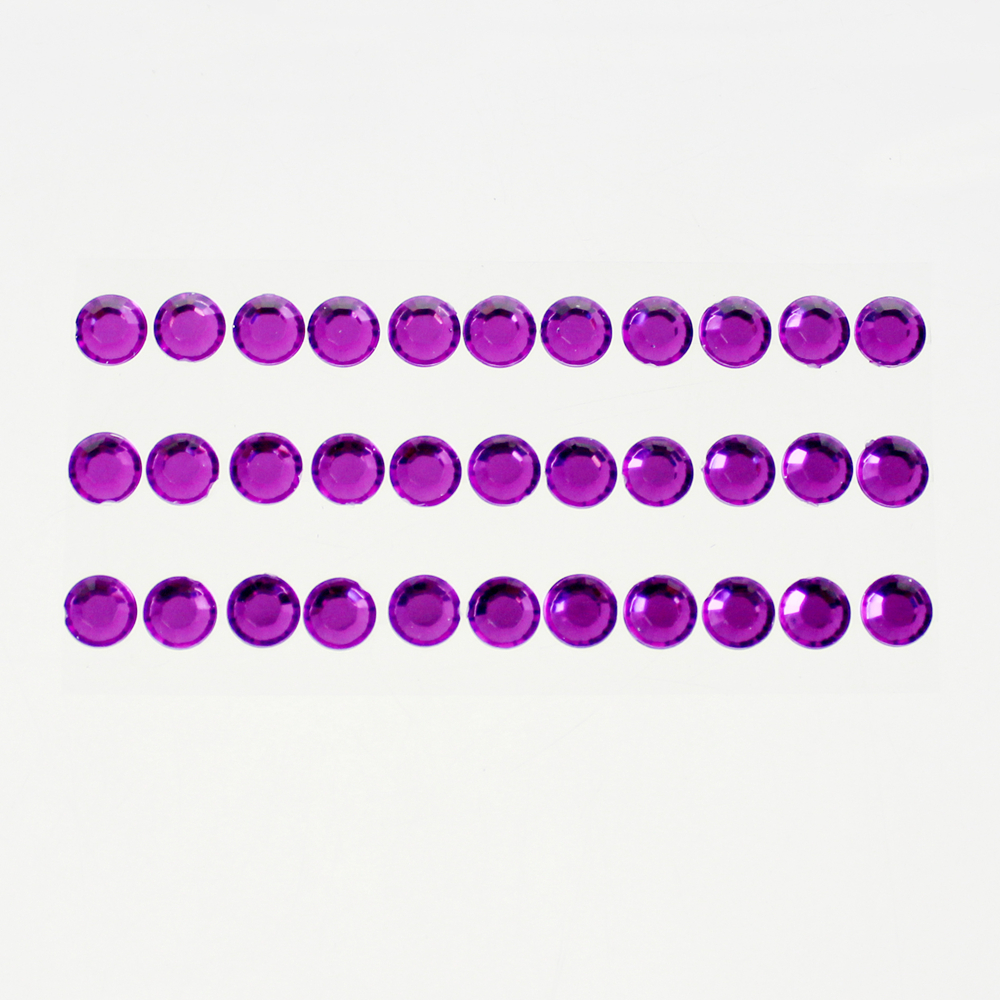 Purple Self- adhesive Rhinestone