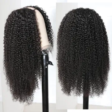 Wholesale India U Part Curly Wig Glueless 150% Density Remy Wigs U Part Curly 100% Human Hair Wig