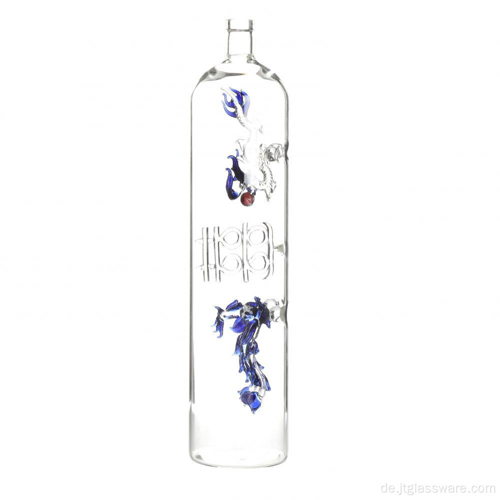 Glas Schnapsflaschen Wodka Glasflasche