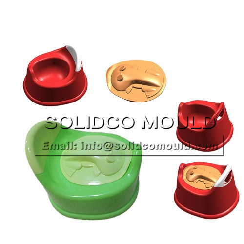 Plastic injection baby toilet seat toy cover mould