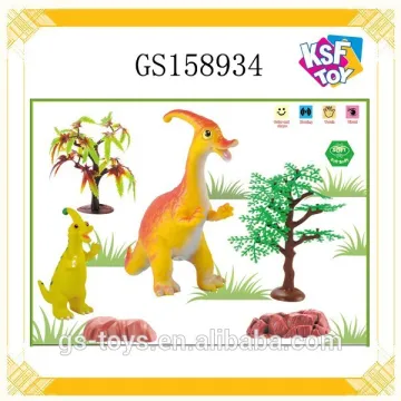 Rubber Dinosaur Toy 9 Inch Cartoon Dinosaur For Kids